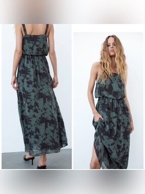 Zara | Dresses | Zara Frinted Satin Effect Halter Dress Sea Green 29801 | Poshmark Zara | Dresses | Zara Frinted Satin Effect Halter Dress Sea Green 29801 | Poshmark